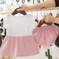Baby Girl Dress Suit Newborn Toddler Baby Girl Set Sleeveless Cartoon Rabbit Bunny Ear Dress Shorts Baby Girl Clothes ropa bebes