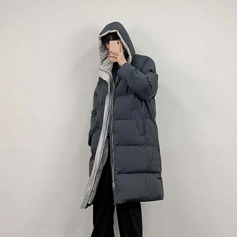 Men's White Duck Down Jacket Warm Hooded Thick Puffer Jacket Coat Male Casual High Quality Overcoat Thermal Winter Parka Men