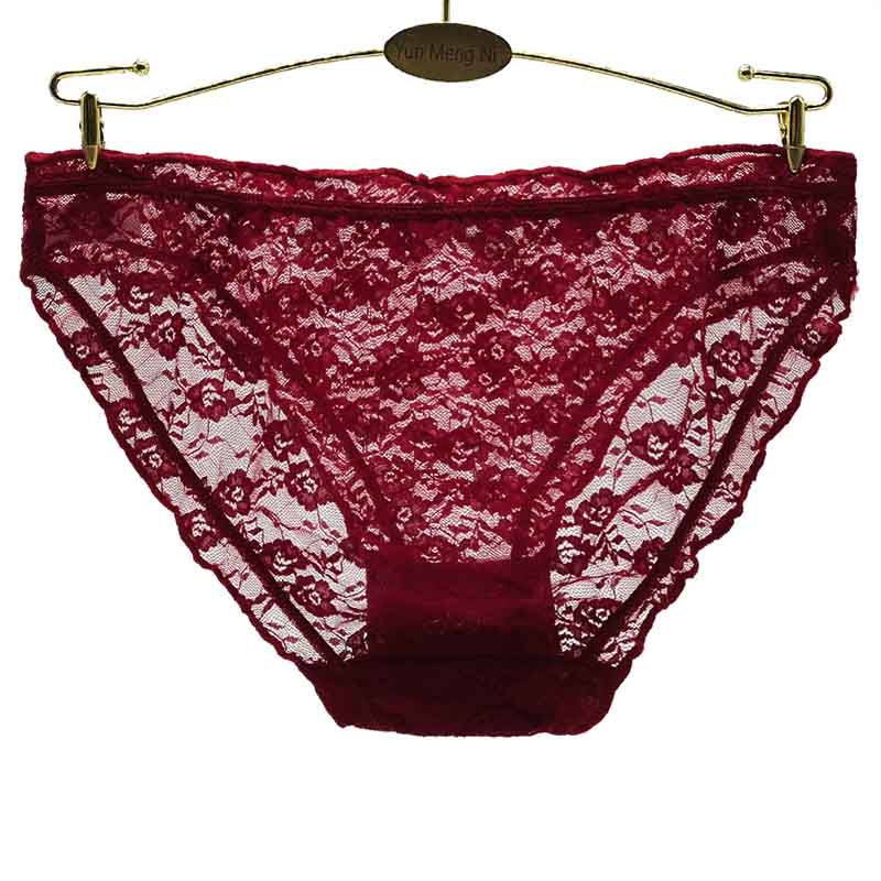 6 Pieces/set of Pure Cotton Underwear Women T-back Sexy Fashion Large Size Lace Solid Color Underwear