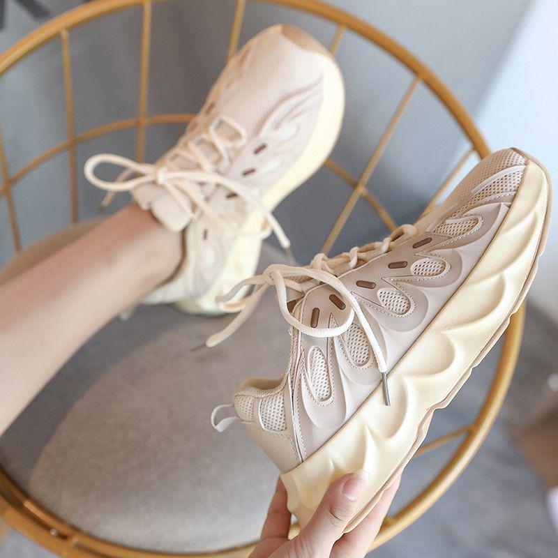 Women's Platform Sneakers Autumn Ins Korean Version All-match Shoes Mesh Student Casual Breathable Women's Shoes