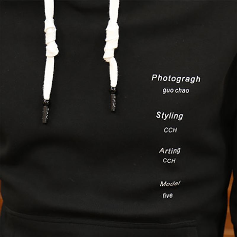 Men Autumn and Winter Hooded Jacket Men's Self-cultivation Stitching Korean Style Trendy Hedging Handsome Jacket