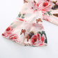 Floral Blouse Women's Lace-up Summer V-neck All-match Short-sleeved Chiffon Shirt
