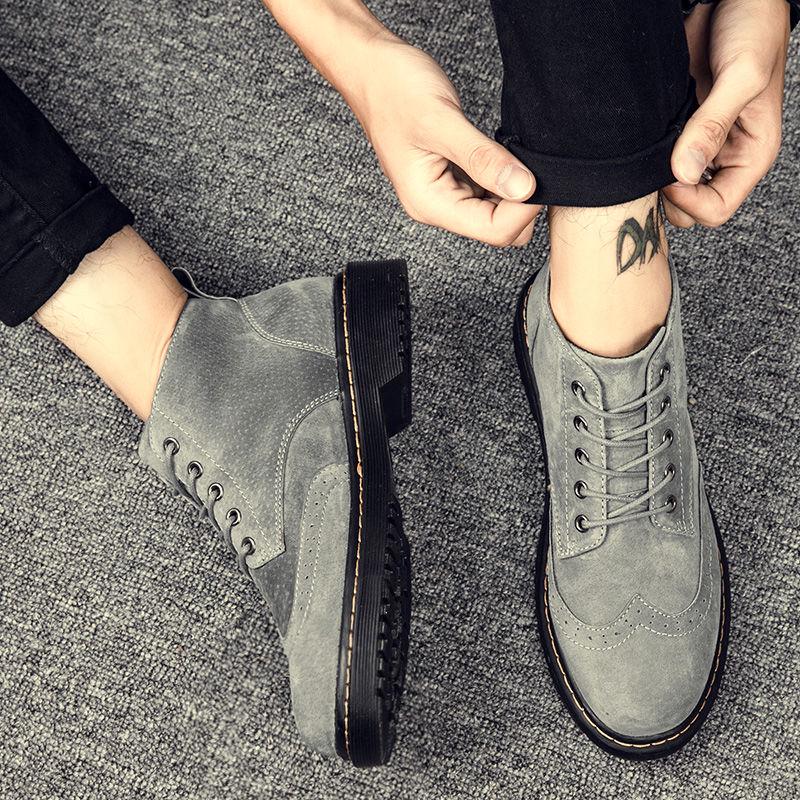 Martin Boots Male British Style High Top Shoes Men's Rhubarb Tool Shoes Snow Boots Men's Ankle Boots