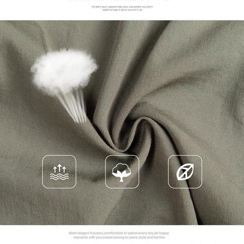 Ice Silk Sweatpants Women's Pants Summer Thin Loose Wide-legs Plus Size Nine Points Casual Thin All-match Pants