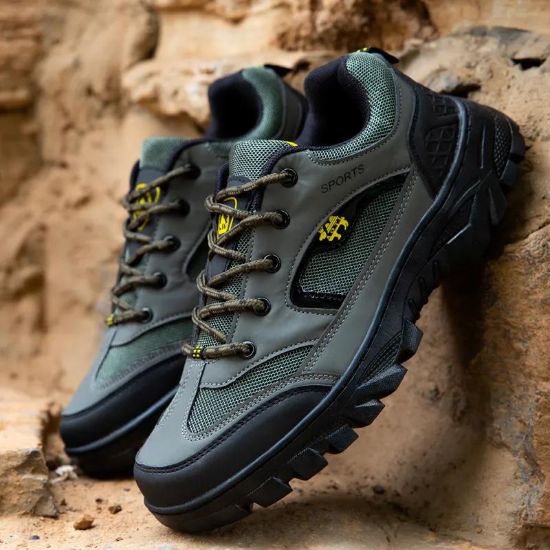 Outdoor Hiking Shoes Men's Low-top Sports Hiking Shoes Non-slip Waterproof Wear-resistant Large Size Sports Shoes Camping 38-45