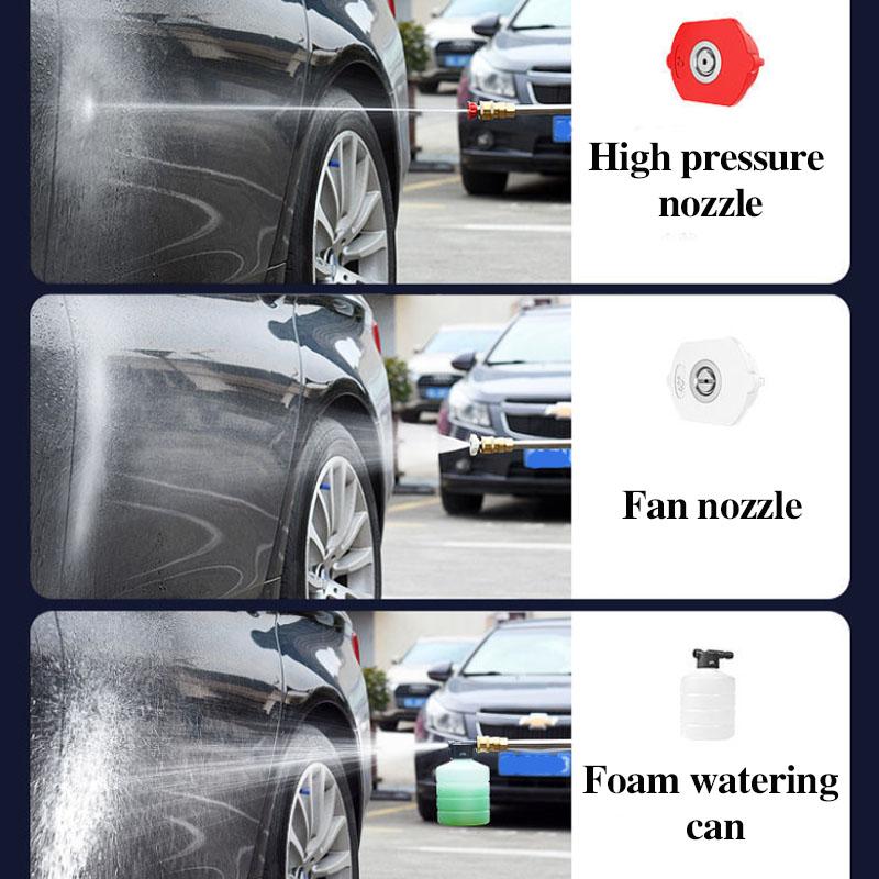 108VF Electric Car Washer Set Wireless High Pressure Water Gun Rechargeable Car Washer with Tool Box