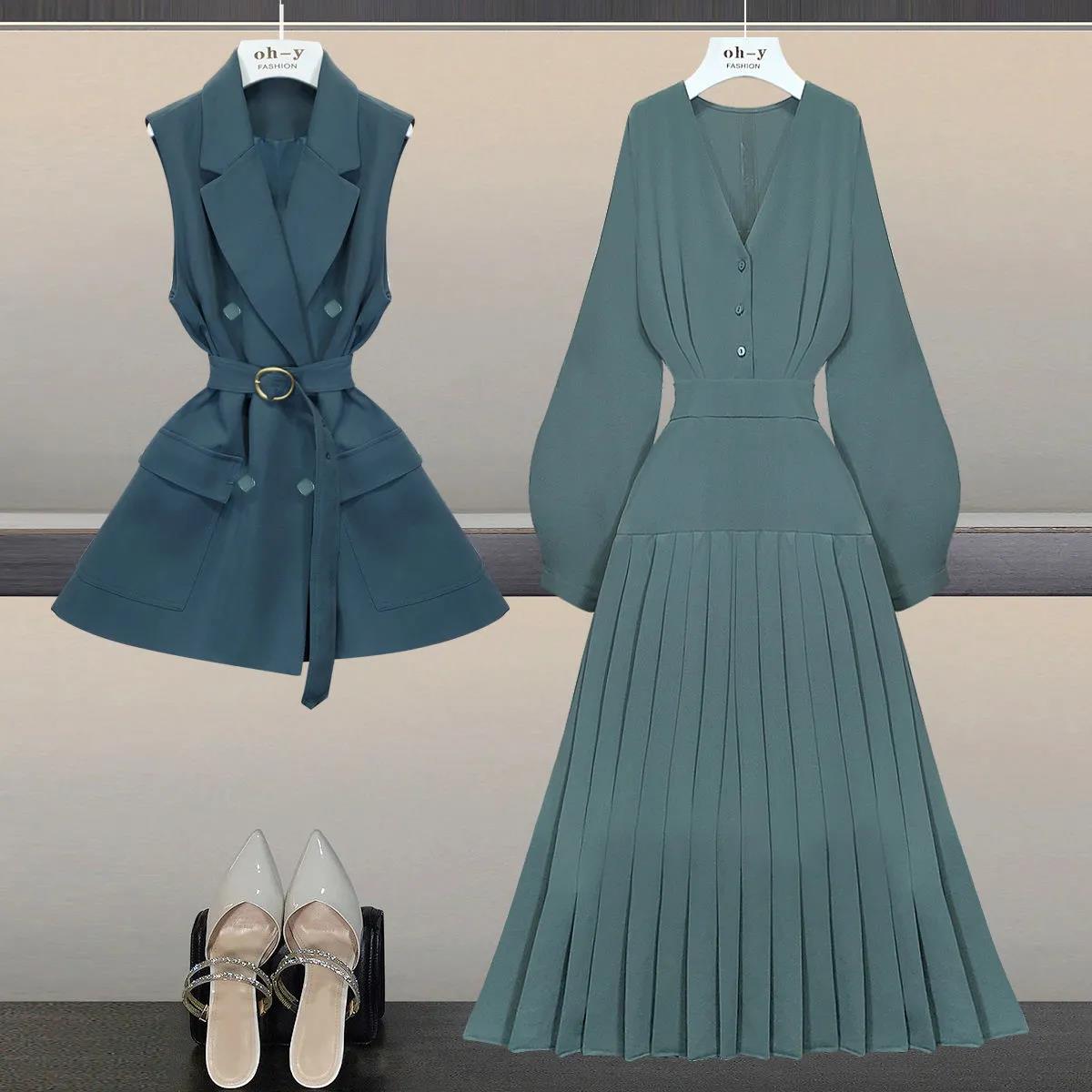 Women's Windbreaker Autumn Suit Large Size Women's Dress Two Piece Set