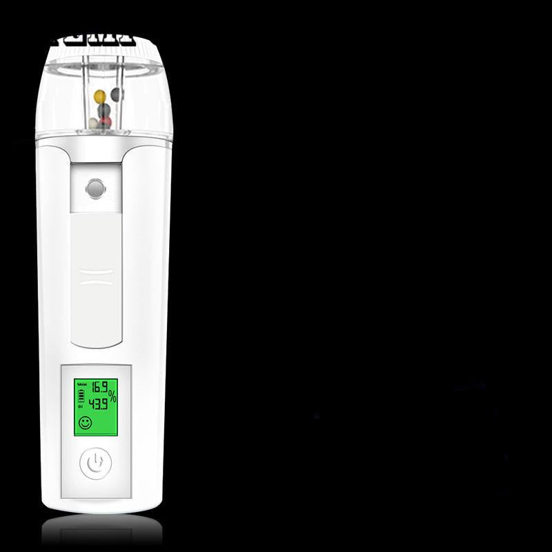 Portable Hand-Held Facial Steamer with Usb Charging Treasure Function Beauty Water Meter Led