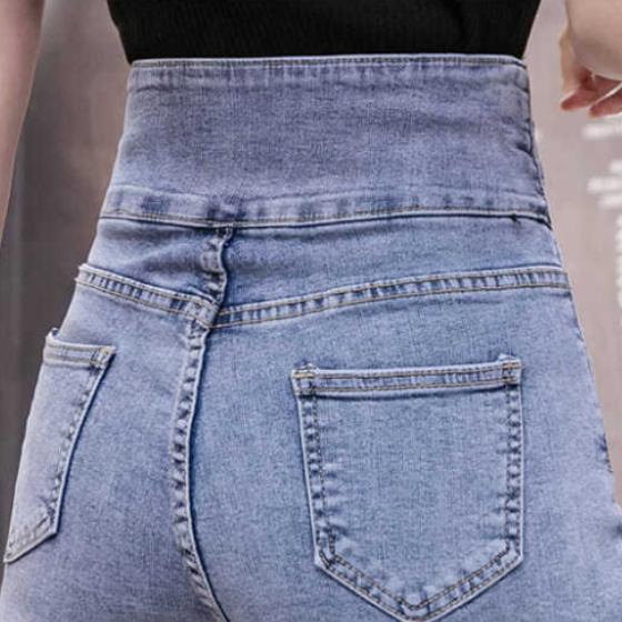 Korean Style Super High Waist Denim Shorts Women Summer All-match Loose Wide-leg Pants
