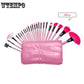 24 Pcs/lot Bamboo Pole Makeup Brushes Suit Bamboo Pole with Sack  Bamboo Handle Makeup Brush
