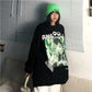 Streetwear Hip Hop Loose Women Hoodies Punk Vintage Femme Clothes Gothic Casual Oversize Kpop Hoody Long Sleeve Sweatshirts