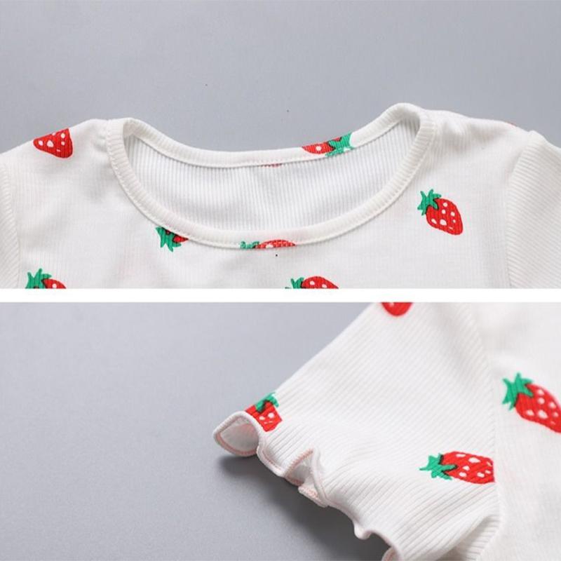 Two-piece Suit Children's Summer Thin Short-sleeved Pajamas Set Children's Home Service Girl's Baby Air-conditioned