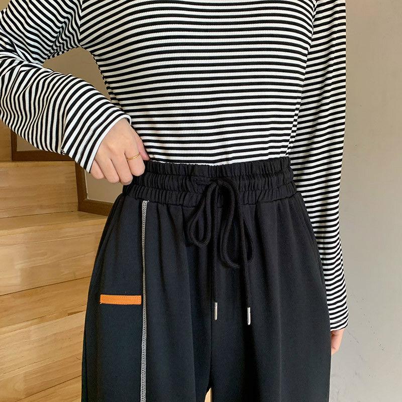 Women's Spring Summer and Autumn New Nine-point Leisure All-match Sports Harlan Pants Female Students Korean Version of Loose