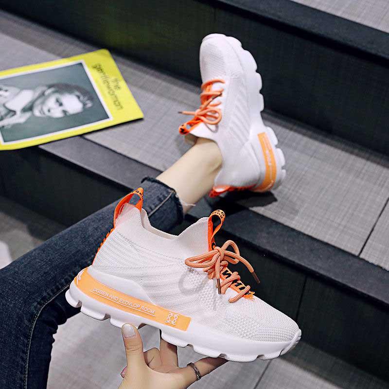 Plus Size 36-41 Summer Women Sneakers Students Low-top Breathable Running Basketball Shoes Shockproof Non-slip White Shoes