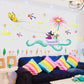 Cartoon Fly Witch Butterfly Flowers Fish Wall Stickers for Kids Rooms Kitchen Bathroom