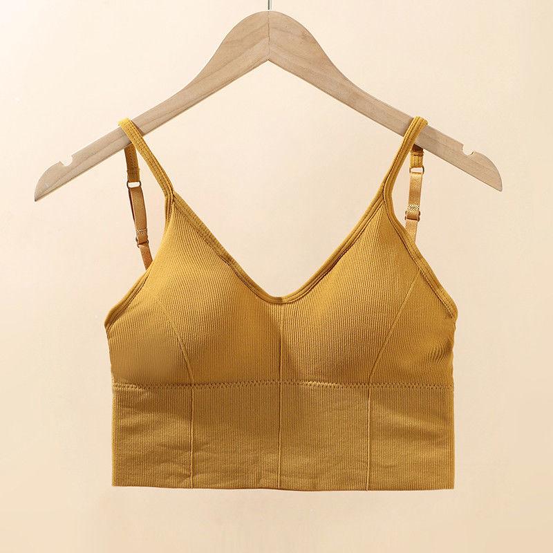 U-shaped Beautiful Back Small Suspender Belly Closing Vest Spring and Summer Bottoming Women's Underwear and Bra with Bra Cushion