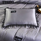 4Pcs White Color Stain Luxury Bedding Set King Queen Size Bed Set Silk Cotton Duvet Cover Bed