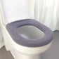 Toilet Cushion Toilet Seat Gasket Cushion Thickening Plus Velvet Warming Pad Solid Color Household Toilet Seat Cover To Keep Warm