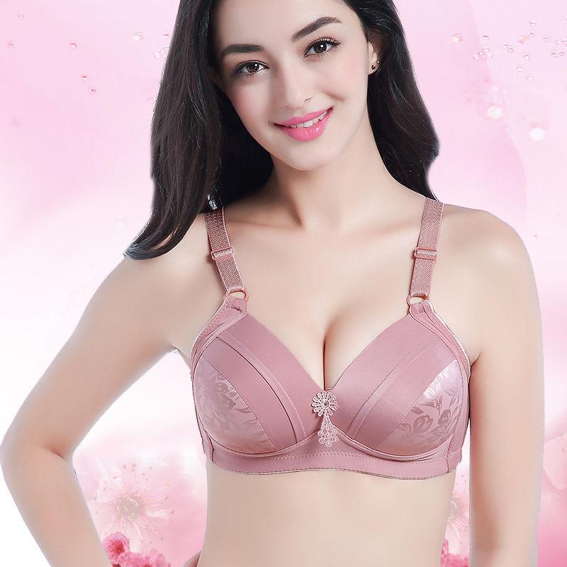 Large Size Women's Underwear Thin Section No Steel Ring Bra Light and Thin Breathable Gathers Breasts and Prevents Sagging