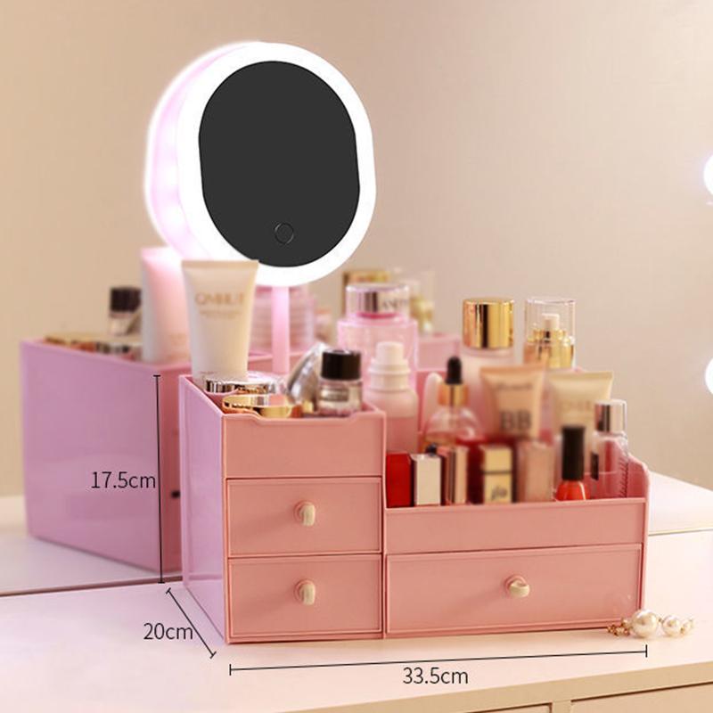 Jewelry Container Make Up Case Makeup Brush Holder Organizers Box Makeup Organizer Drawers Plastic Cosmetic Storage Box Rack