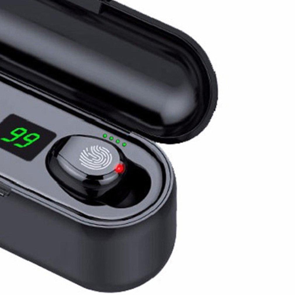 Bluetooth Earphones Mini LED Display Headphone Stero Sound 2000mah Power Bank Sport Wireless Headset