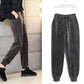 Pure Color Plus Velvet Thickened Winter Women's Sports Pants All-match Winter Leggings Casual Pants Fashion Warmth and Thin Feet Guard Pants