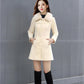 Mid-length Ladies Woolen Coat Winter Temperament Queen Mink-like Thick Warm  Elegant Fashion Coat