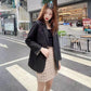 Women's Spring Suit Jacket Korean Version Temperament Loose British Style Suit Top Ins Ladies Blazer Jacket Outwear Black Suit Jacket
