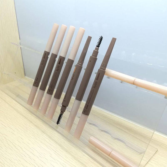 Eyebrow pencil beginner double-headed eyebrow pencil  Duckbill flat eyebrow pencil waterproof