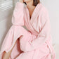 Night Gown Women Autumn and Winter Long Coral Fleece Plus Velvet Thick Bathrobe Flannel Men's Pajamas Winter Home Service