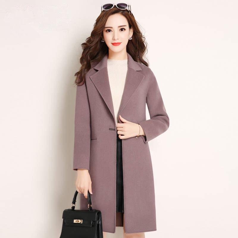 Winter Wool Coat Women Casaco Feminino Ladies Autumn Jacket Slim Long Woolen Coats Women Overcoat
