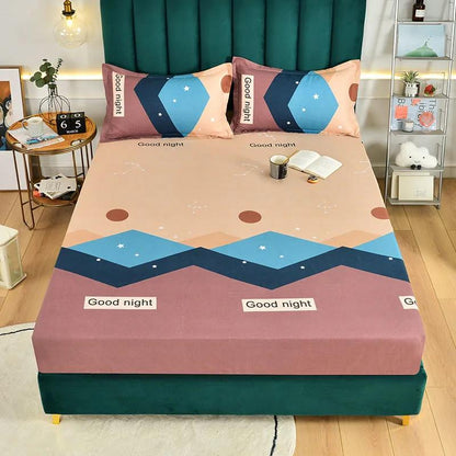 Wrinkle Bed Cover Pillowcase Three-piece Venting Cover Breathable Double Bed Bed Suit Skin Dust Cover