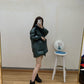 Winter Stand-collar Down Jacket Women's Mid-length White Duck Down Winter New Waist Shiny Thick Coat Winter Warmth Thick Cotton Jacket