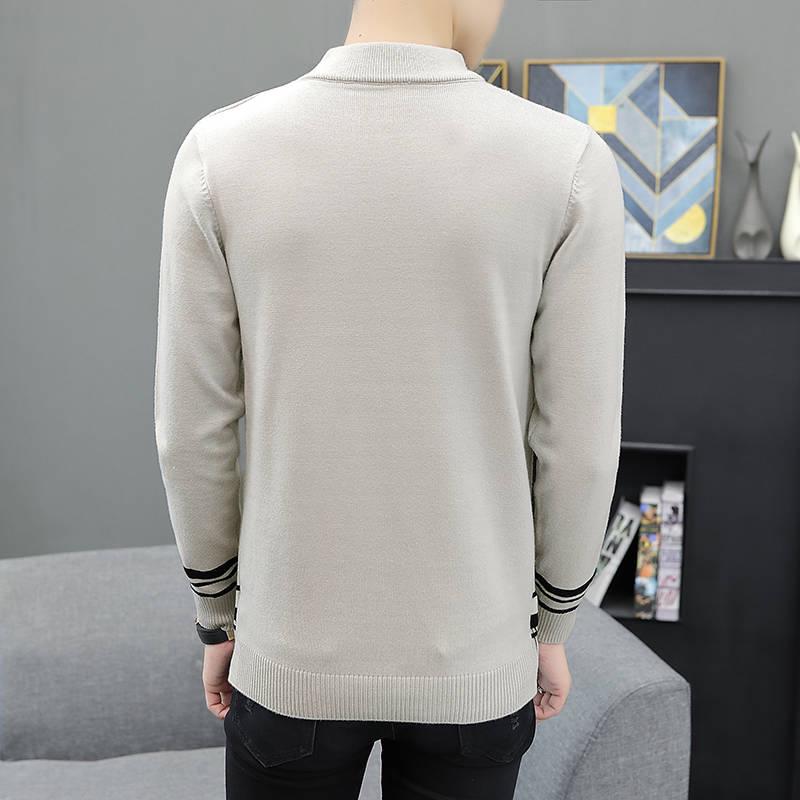Fashion Brand Sweater Man Pullovers Warm Slim Fit Jumpers Knitwear Woolen Autumn Casual Mens Clothes