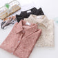Korean Version of Spring Jacket Long-sleeved Design Sense Niche Chiffon Floral Shirt Women