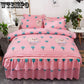 Lace Bed Skirt set Pillowcase Bedding Bed Sheet Mattress cover Girls Bedspread King Queen