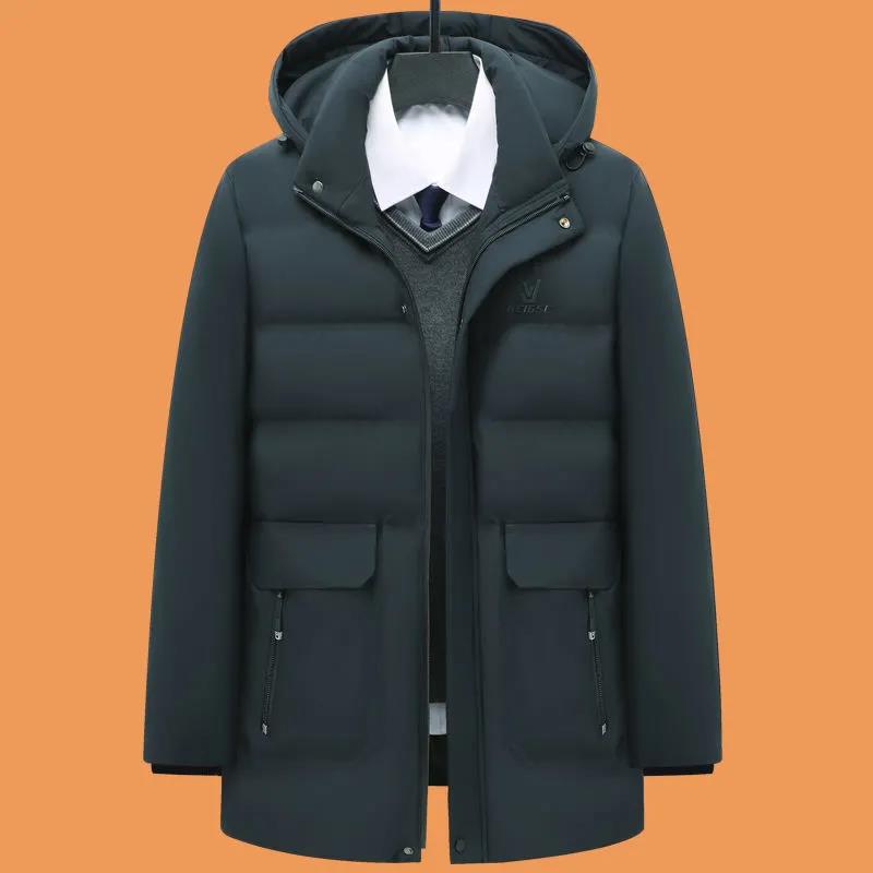 Winter Men's Down Jacket Thickened Warm Business Jacket Casual Jacket This Is The Best Gift for The Elders