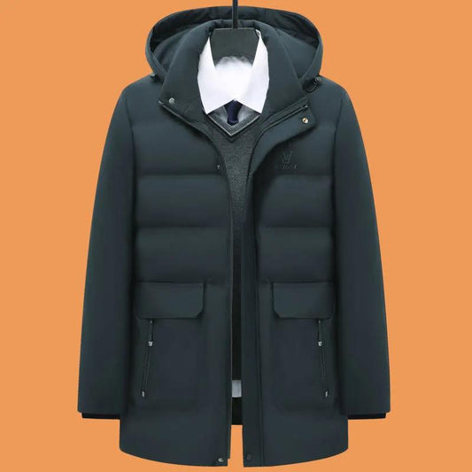 Winter Men's Down Jacket Thickened Warm Business Jacket Casual Jacket This Is The Best Gift for The Elders