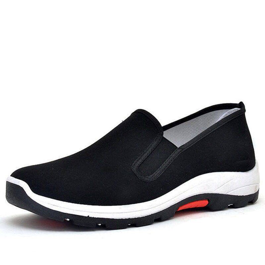 Old Beijing Black Canvas Shoes Casual Lightweight Non-slip Safety Shoes Convenient Work Driver Shoes