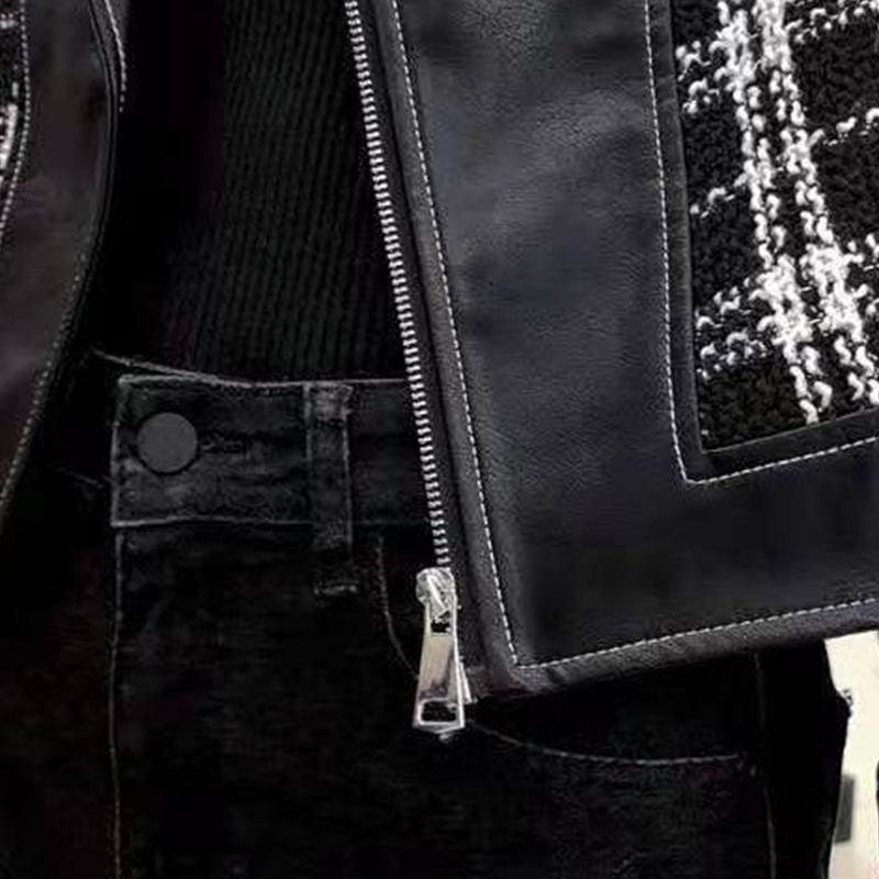 Jacket Women's Spring and Autumn Women's Korean Style Stitching Slim Slim Design Suit