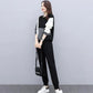 Women's Suits Are Loose Thin and Age-reducing Casual Two-piece Round Neck Long-sleeved Shirt + Casual Pants Warm and Comfortable