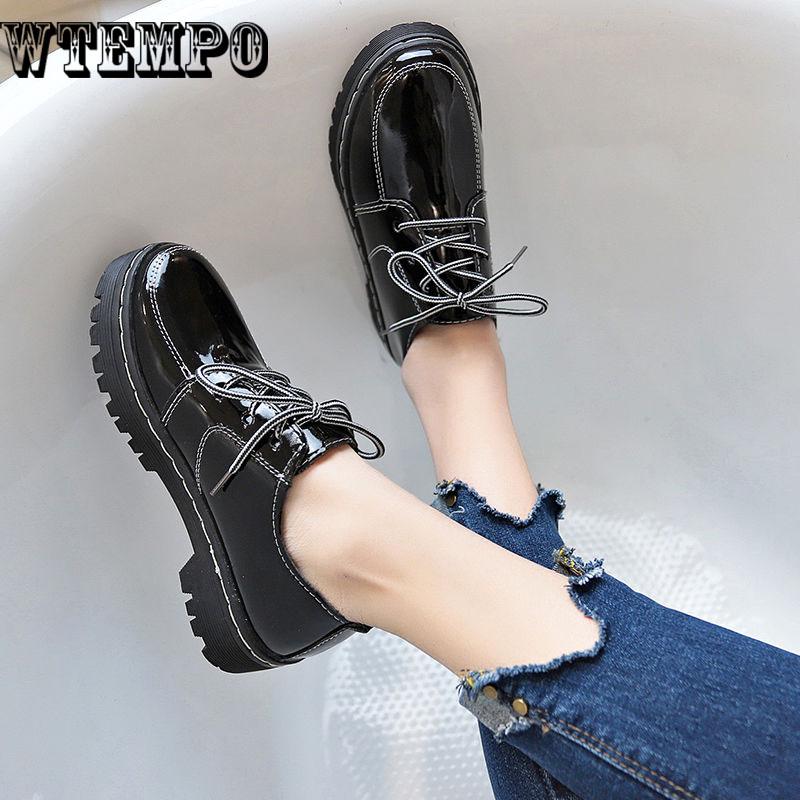 Leather Shoes Woman shoes for Women Flats shoes Big size Ladies Loafers Non-Slip Sturdy Sole