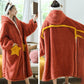 Pajamas Women Autumn and Winter Coral Fleece Stars Long Style Can Be Worn Outside Flannel Plus Size Nightgown Women Winter Night Skirt Home Service