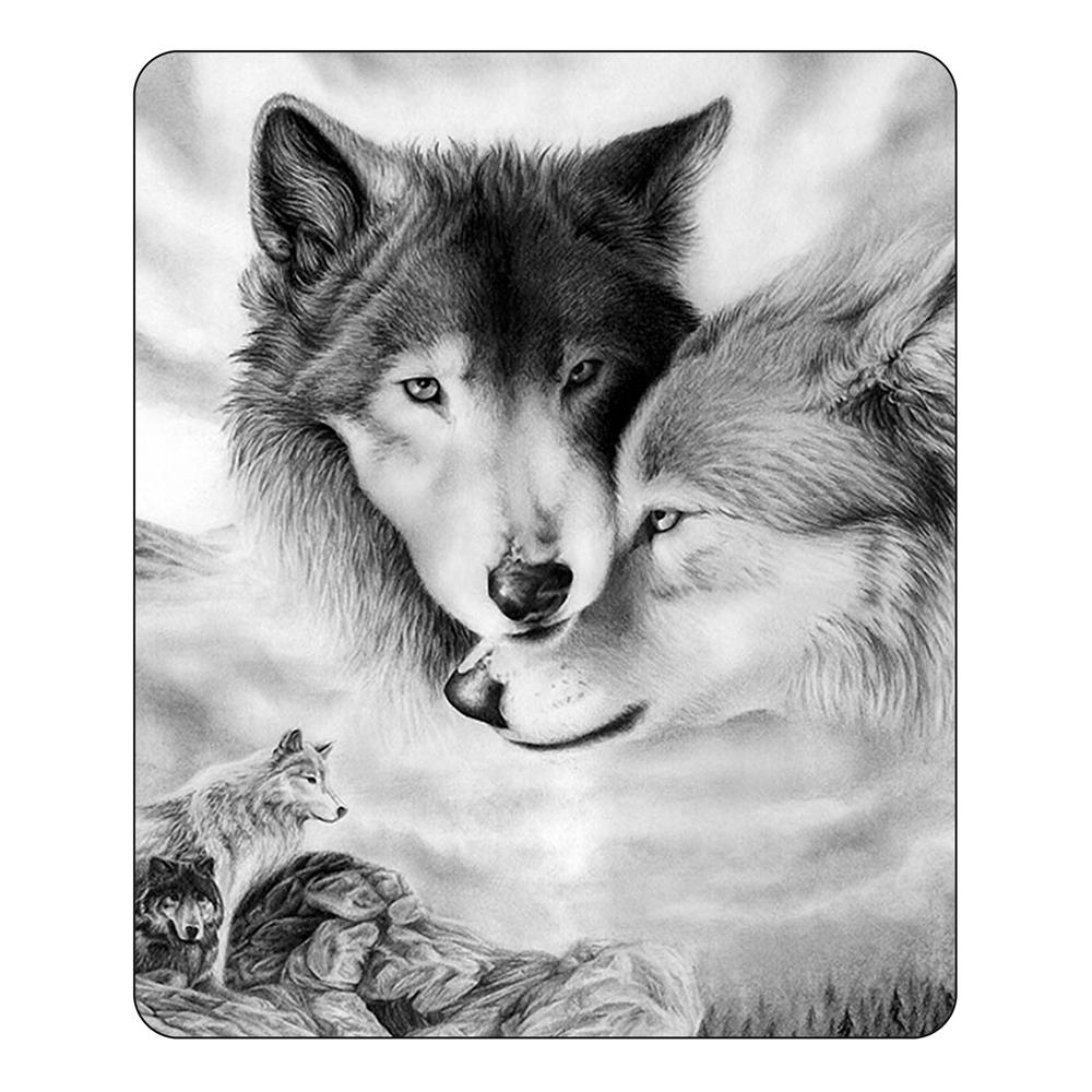 3D Couple Wolf  Animal Printed  Bedding  Blanket