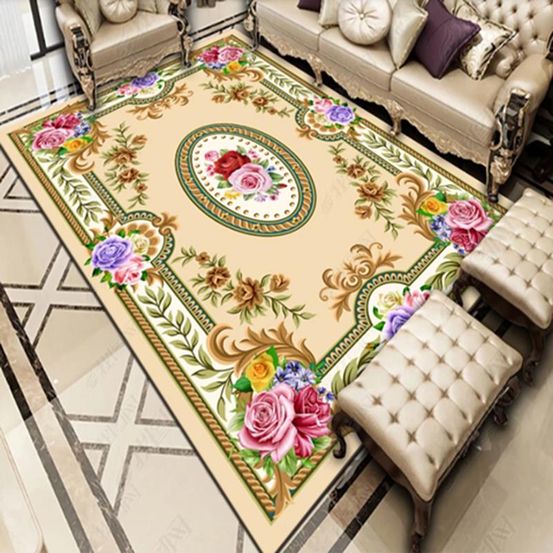 Big Size Persian Carpet Living Room Coffee Table Carpet Rectangle Ground Mat Classical Home