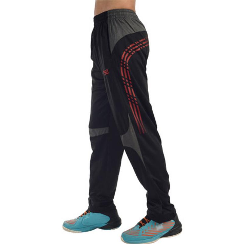Casual Cycling Pants Men's Training Football Trousers Training Pants Leg Tight Zipper Pants Track and Field Black Sports Pants