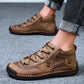 Men Shoes Casual Pu Leather Shoes Men Breathable Lace Up Flat Slip On Comfy Warm Footwear Big Size38-47