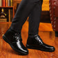 Men's Cowhide Cotton Shoes Woolen Leather Thick Warm Shoes Winter Plus Velvet Snow Boots Middle-aged and Elderly Leather Shoes Outdoor Shoes