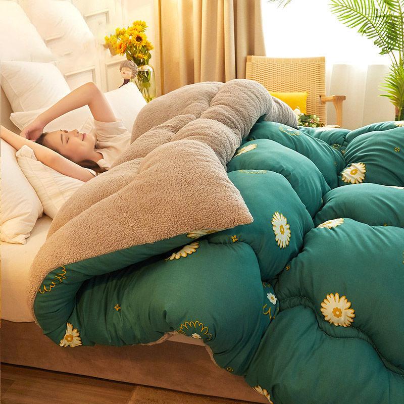 Winter Thick 5kg Lamb Velvet Quilt Spring and Autumn Single and Double Air Conditioning Quilt To Keep Warm In Winter