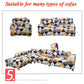 1/2/3/4 Seat Printed Magic Sofa Cover Sectional Sofa Slipcovers Stretchable Elastic Sofa Cover for Living Room Couch Cover Armchair Cover